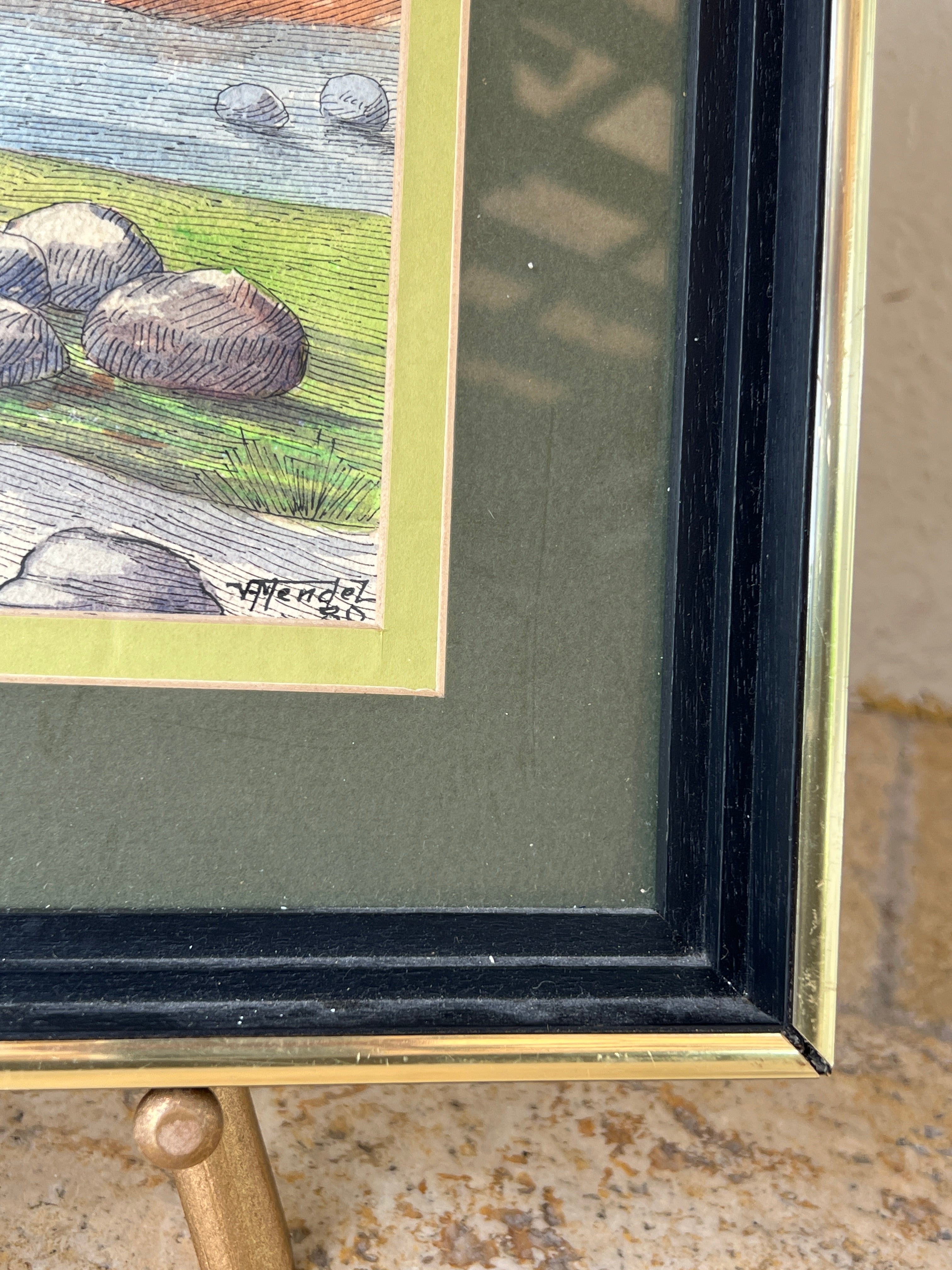 Flamboyant / Royal Poinciana Trees - Watercolor Painting by V. Mendez