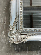 Ornate Silver Mirror - Medium Sized, Can be customized, Hangs horizontally or vertically