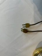 Waterford Crystal & Polished Brass Table Lamp in the Hollywood Regency Style - without shade