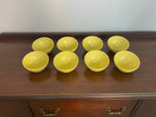 Vintage Studio Nova Samba Yellow Hand Painted Stoneware - Asian Rice Bowls - Fruit & Dessert Bowls - Set of 8