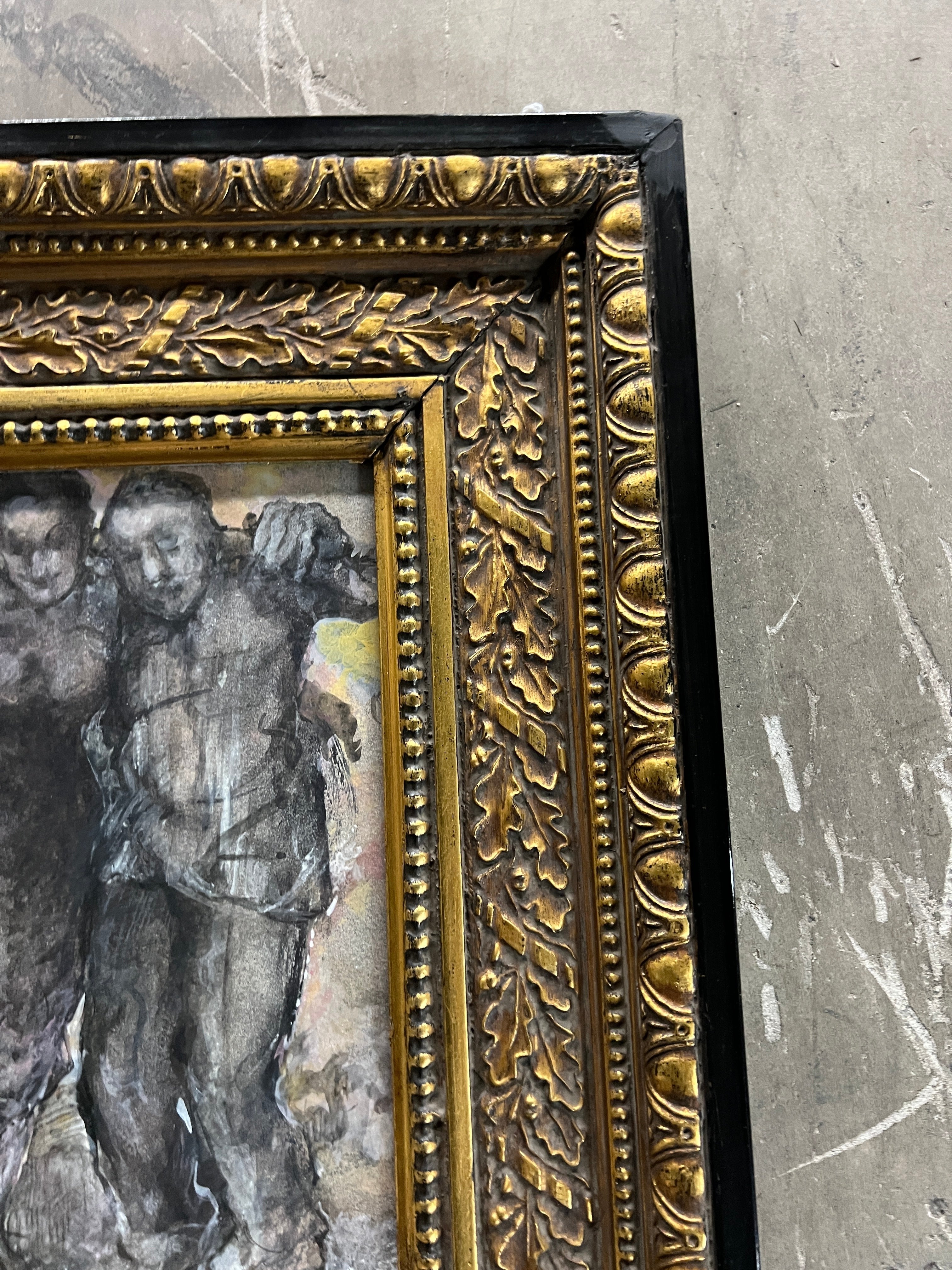 Framed Acrylic and Watercolor on Paper, Gloria Lomas, 2002, Original