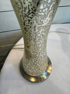 Crackled Glass Desk or Table Lamps Shade Included - Set of Two