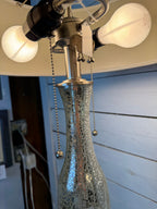 Crackled Glass Desk or Table Lamps Shade Included - Set of Two