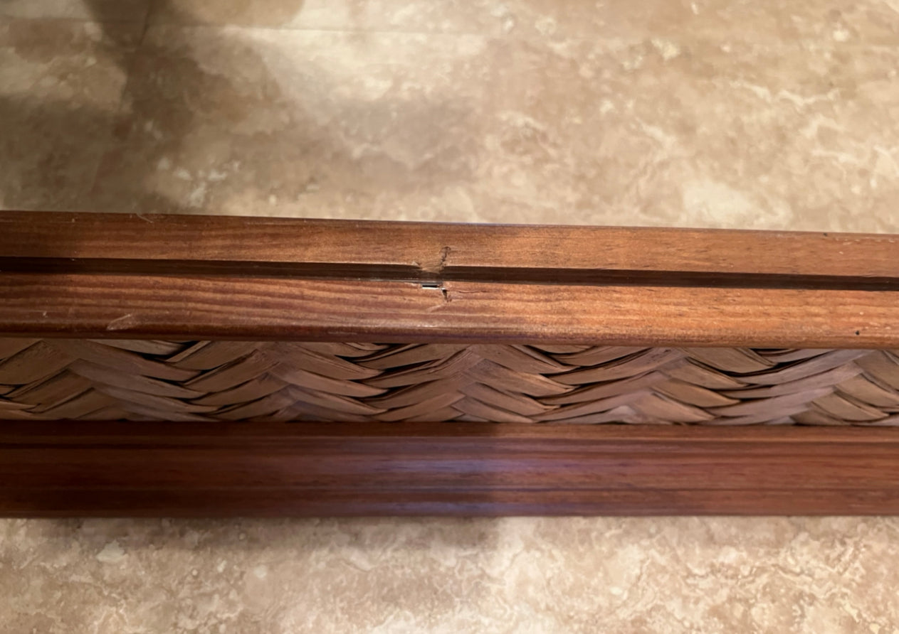 Vintage 1990's Rattan Mirror