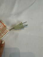 Small Glass Lamp with White Silk Shade