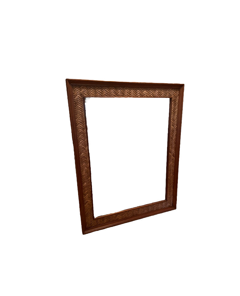 Vintage 1990's Rattan Mirror