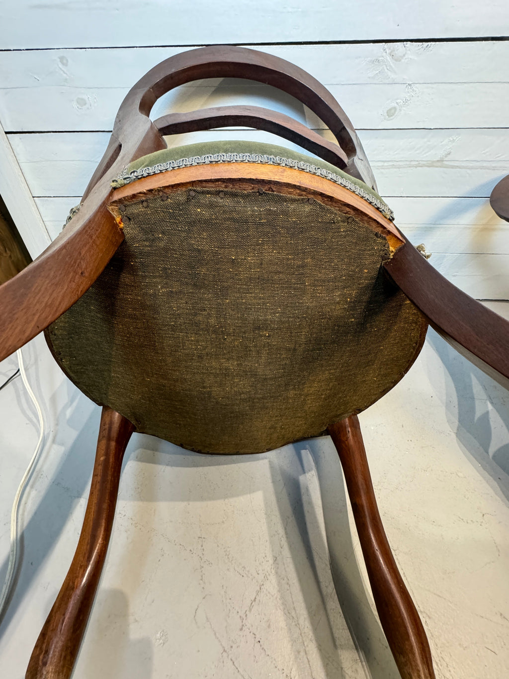 Antique Victorian Balloon Back Boudoir Side Chairs - Set of Two