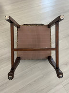 Victorian Carved Mahogany Clawfoot Extension Table with 6 Upholstered Chairs