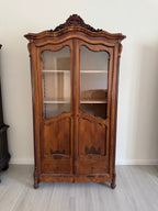 19th Century French Provincial Showcase China and Display Cabinet