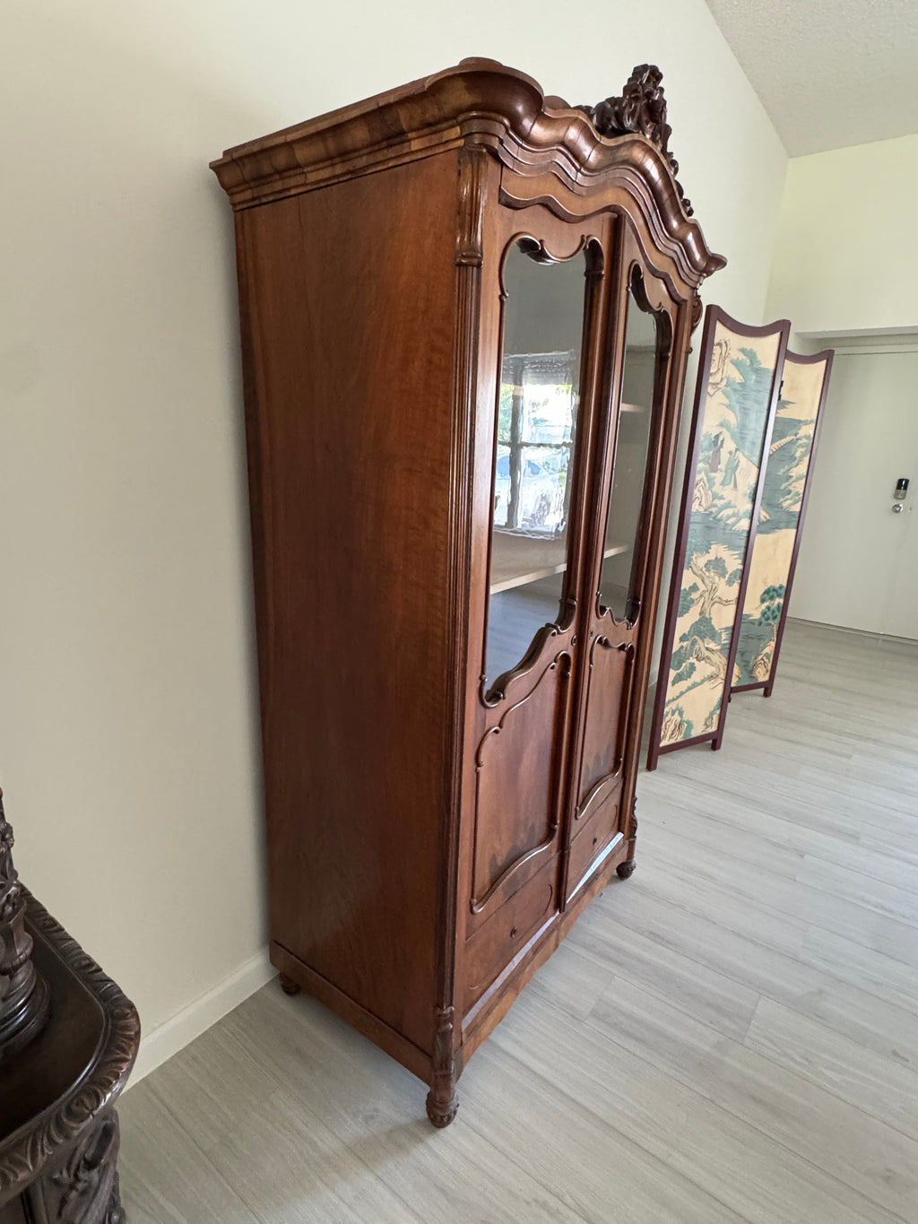19th Century French Provincial Showcase China and Display Cabinet