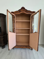 19th Century French Provincial Showcase China and Display Cabinet