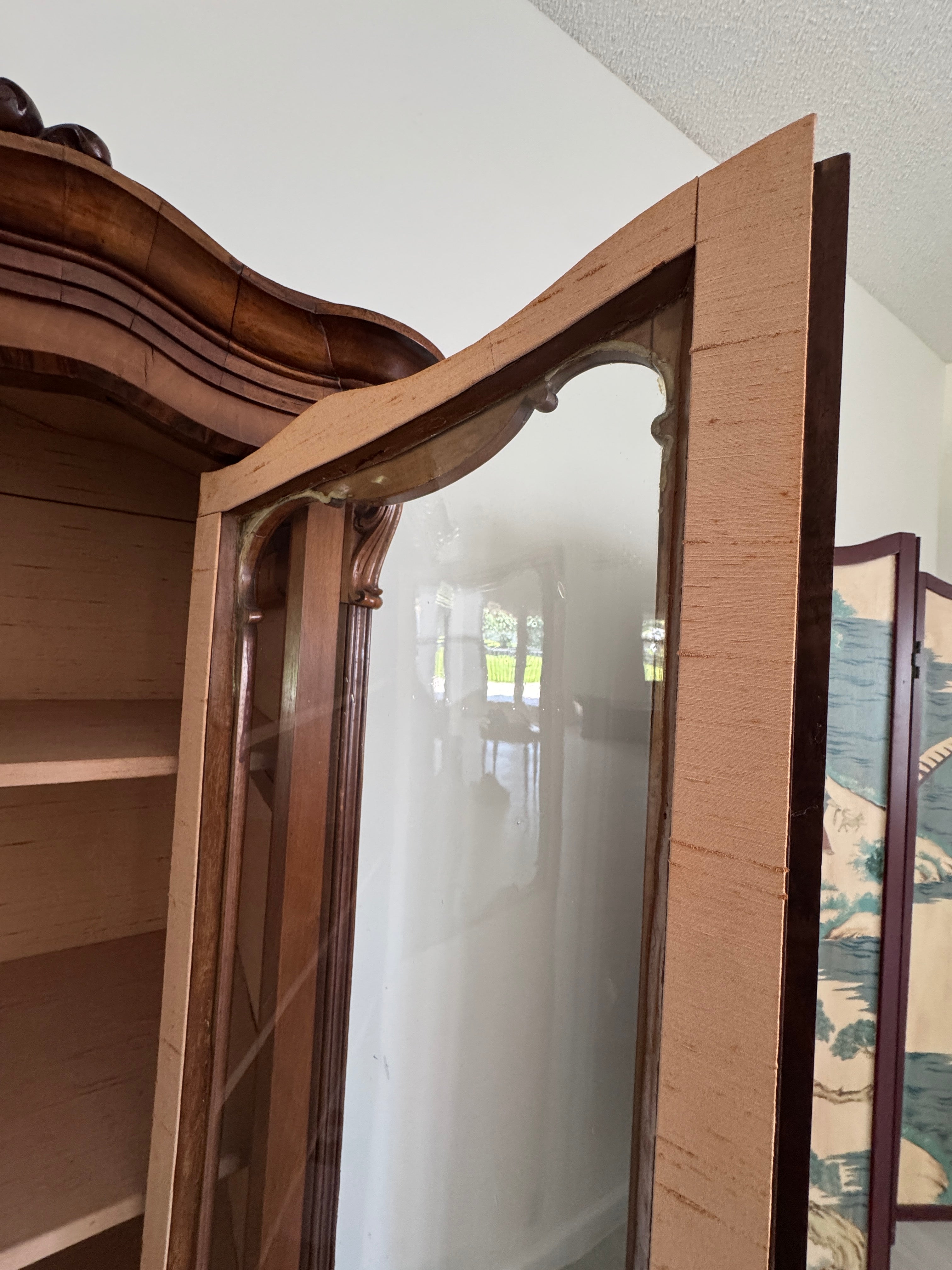 19th Century French Provincial Showcase China and Display Cabinet