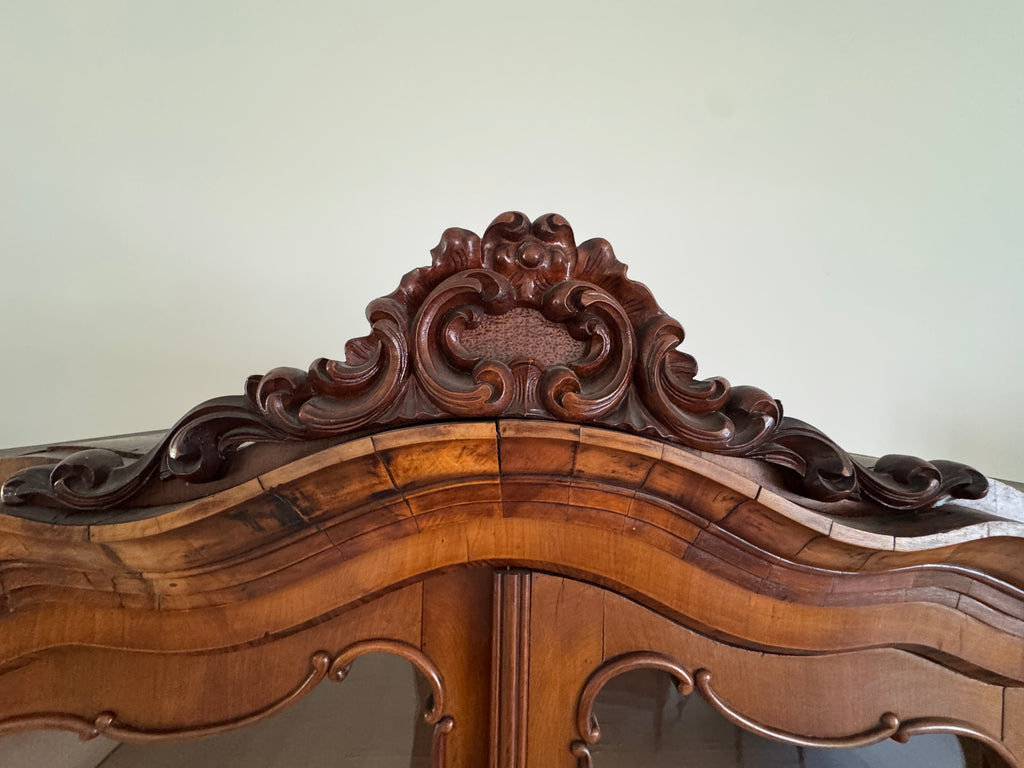 19th Century French Provincial Showcase China and Display Cabinet