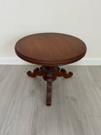 Antique Victorian Pedestal Parlor Side Table - Short Table or Plant Stand