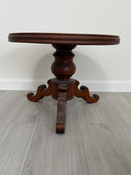 Antique Victorian Pedestal Parlor Side Table - Short Table or Plant Stand