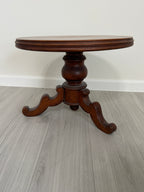 Antique Victorian Pedestal Parlor Side Table - Short Table or Plant Stand