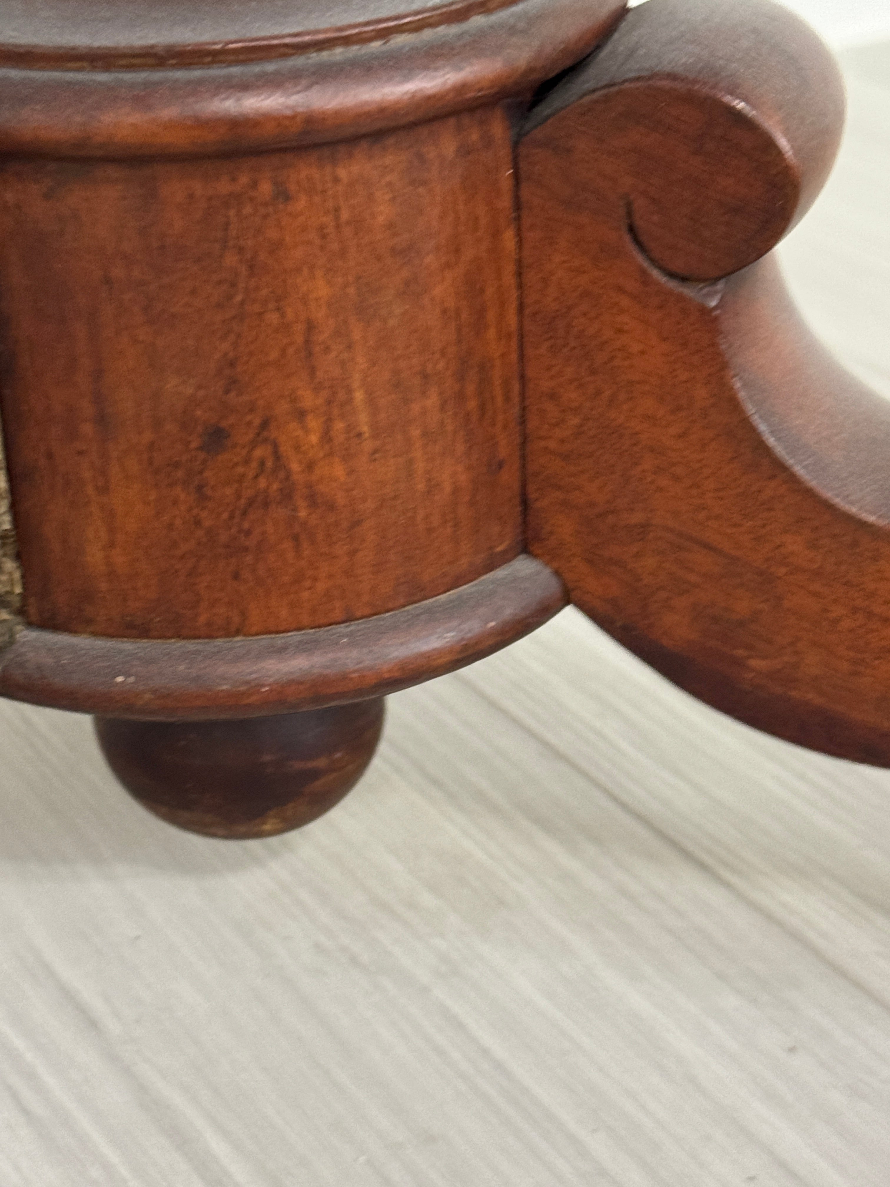 Antique Victorian Pedestal Parlor Side Table - Short Table or Plant Stand