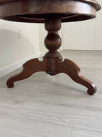 Antique Victorian Tall Pedestal Parlor Coffee Table