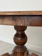 Antique Victorian Tall Pedestal Parlor Coffee Table