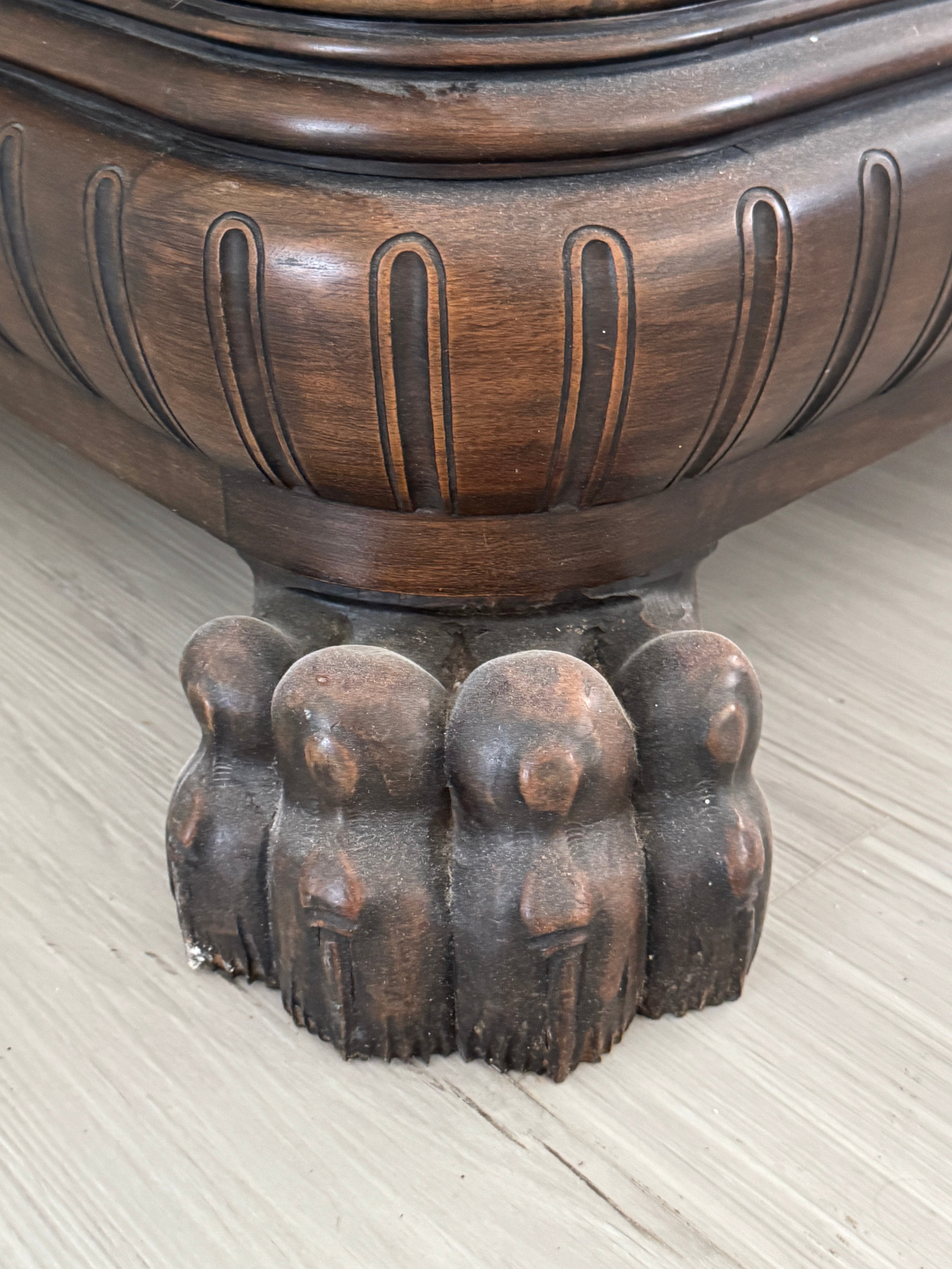 Victorian Carved Walnut Clawfoot Buffet Sideboard Credenza - Zipfel Furniture