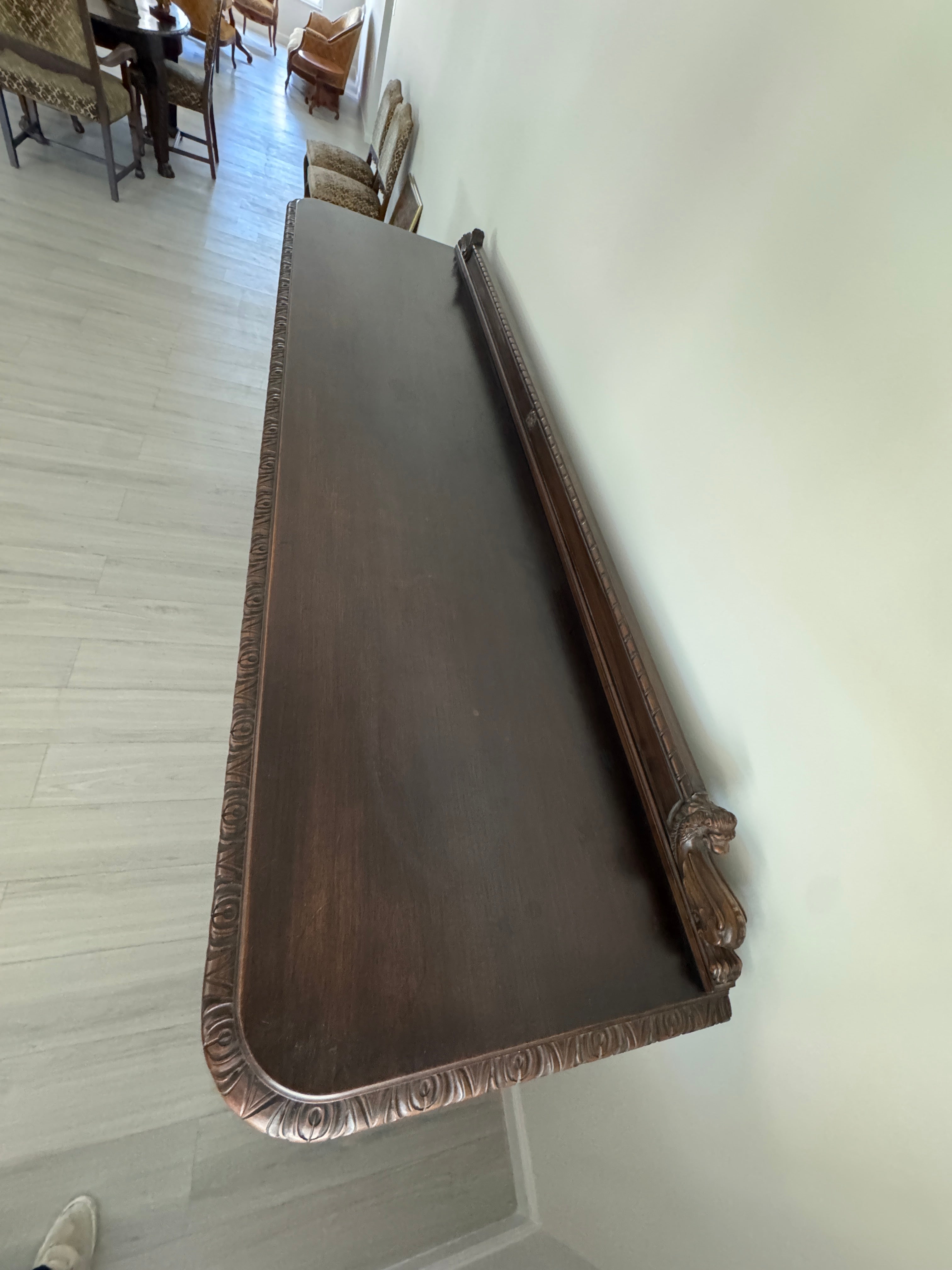 Victorian Carved Walnut Clawfoot Buffet Sideboard Credenza - Zipfel Furniture