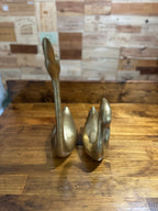 Vintage Large/XL Brass Swans - Set of Two