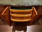 Antique French Louis XV Style Marble Top Marquetry Credenza/Sideboard/Buffet