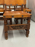 1960s Mexican Leather Dining Chairs - Set of 6