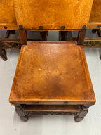 1960s Mexican Leather Dining Chairs - Set of 6