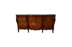 Antique French Louis XV Style Marble Top Marquetry Credenza/Sideboard/Buffet