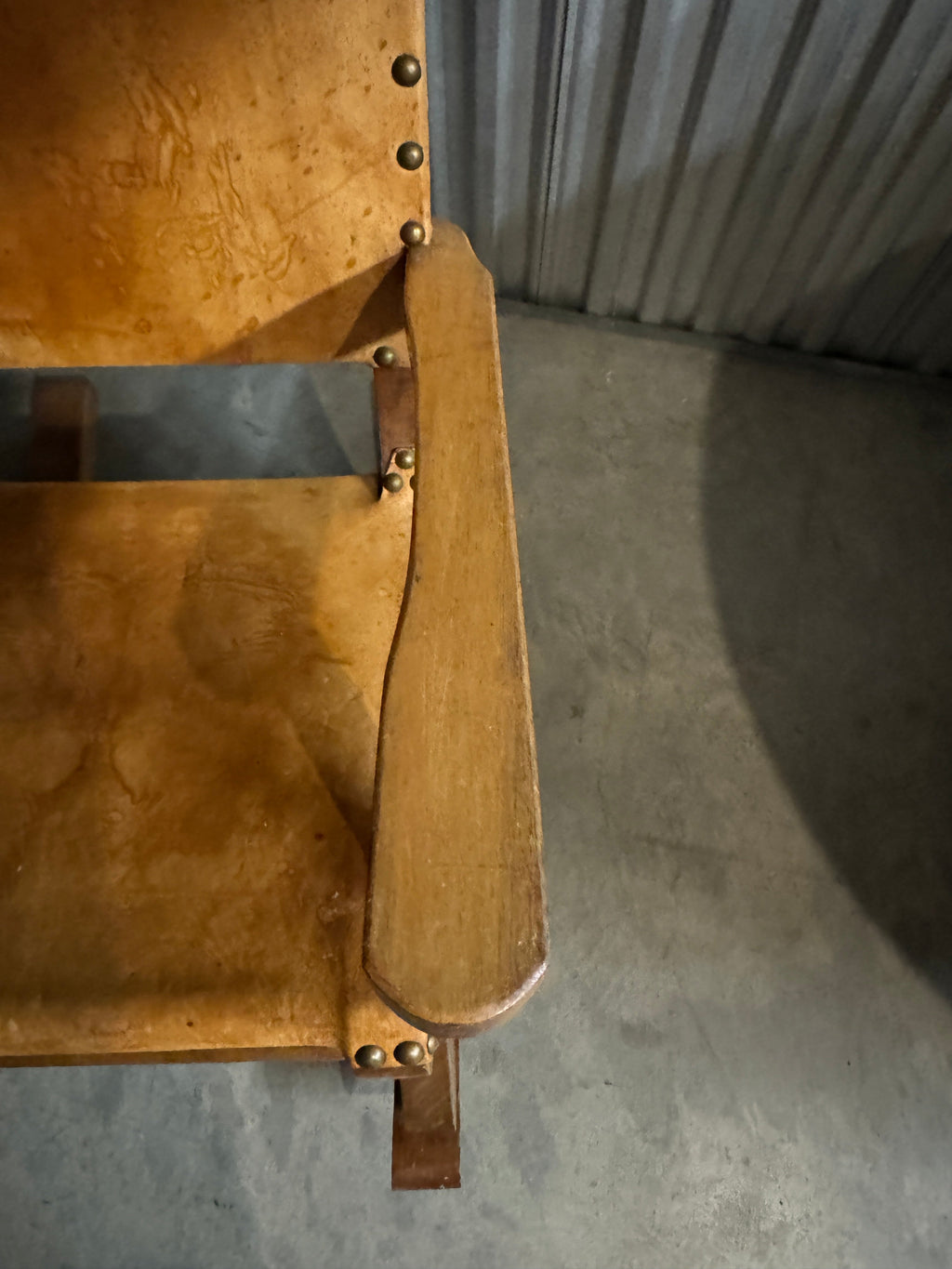 Vintage Mexican Leather Rocking Chair