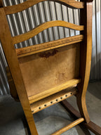 Vintage Mexican Leather Rocking Chair