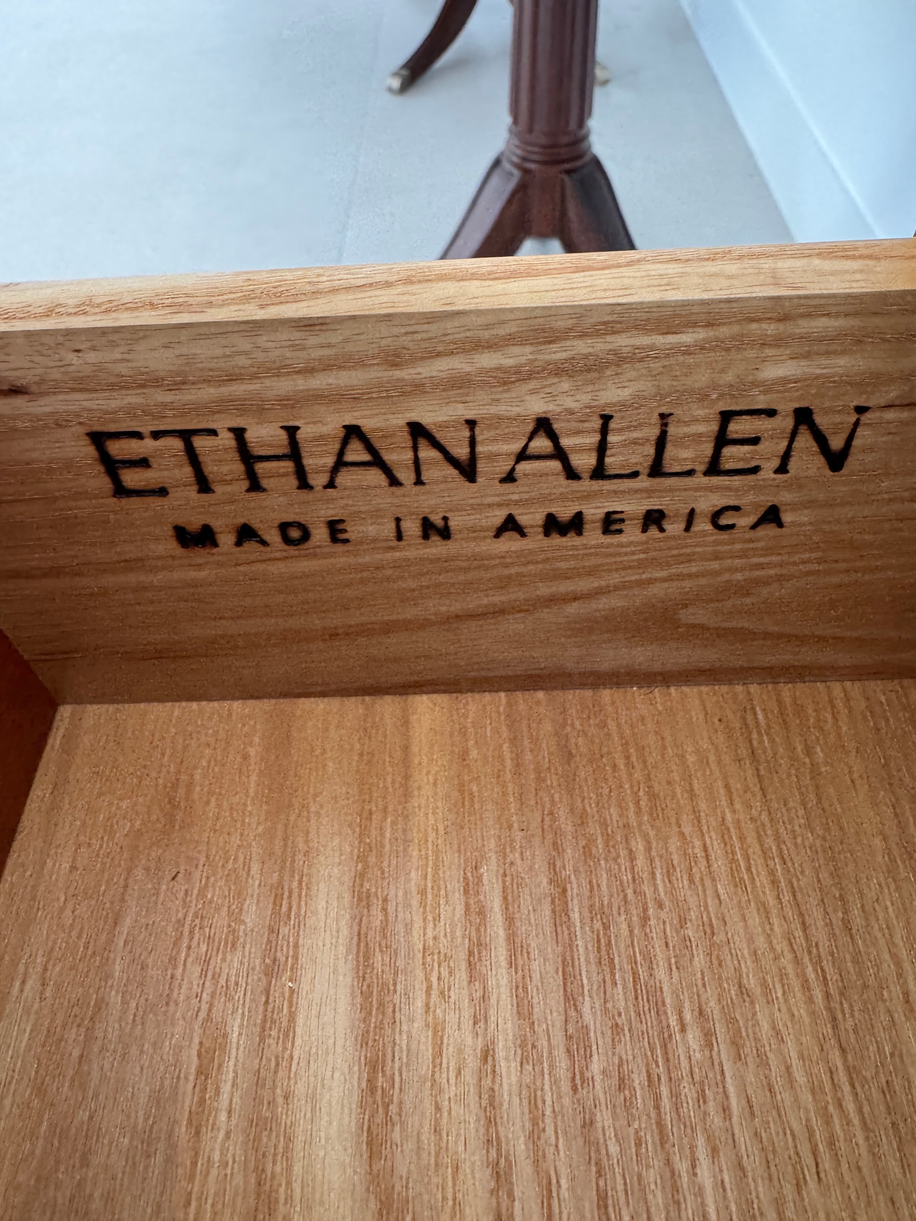 Vintage Ethan Allen Antique Mahogany Nightstand