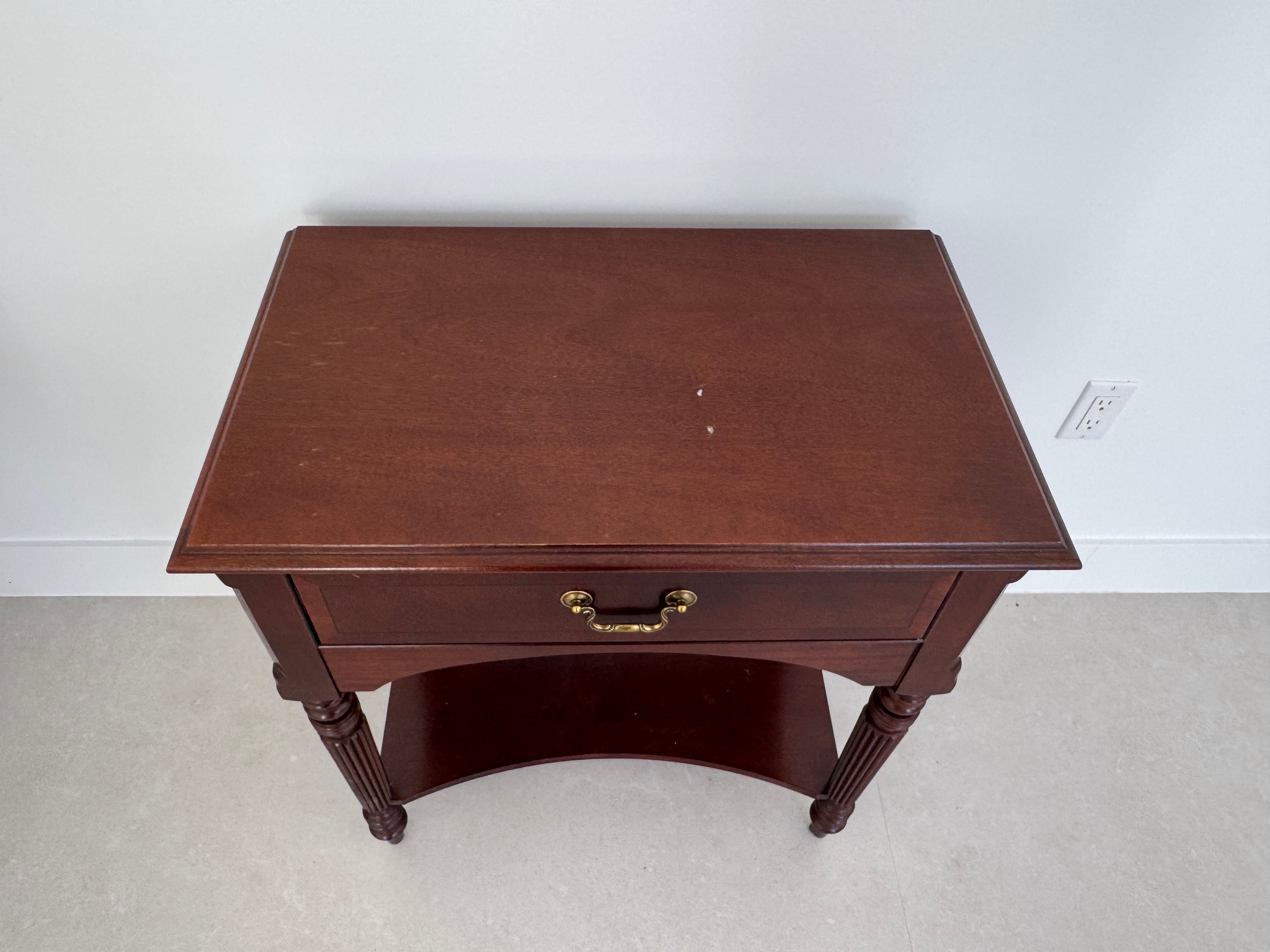 Vintage Ethan Allen Antique Mahogany Nightstand