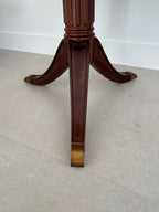 Vintage Schnadig Mahogany Pedestal Round End Table or Drum Table