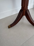 Vintage Schnadig Mahogany Pedestal Round End Table or Drum Table