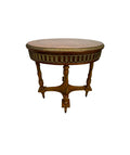 Bronze Ormolu Mounted Oval Marquetry End, Side or Accent Table