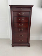Vintage Ethan Allen Tall Chest / Lingerie Chest / Chiffoniere - Sable Medallion