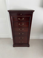 Vintage Ethan Allen Tall Chest / Lingerie Chest / Chiffoniere - Sable Medallion
