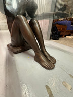 Female Life Sized Bronze Sculptural Coffee Table