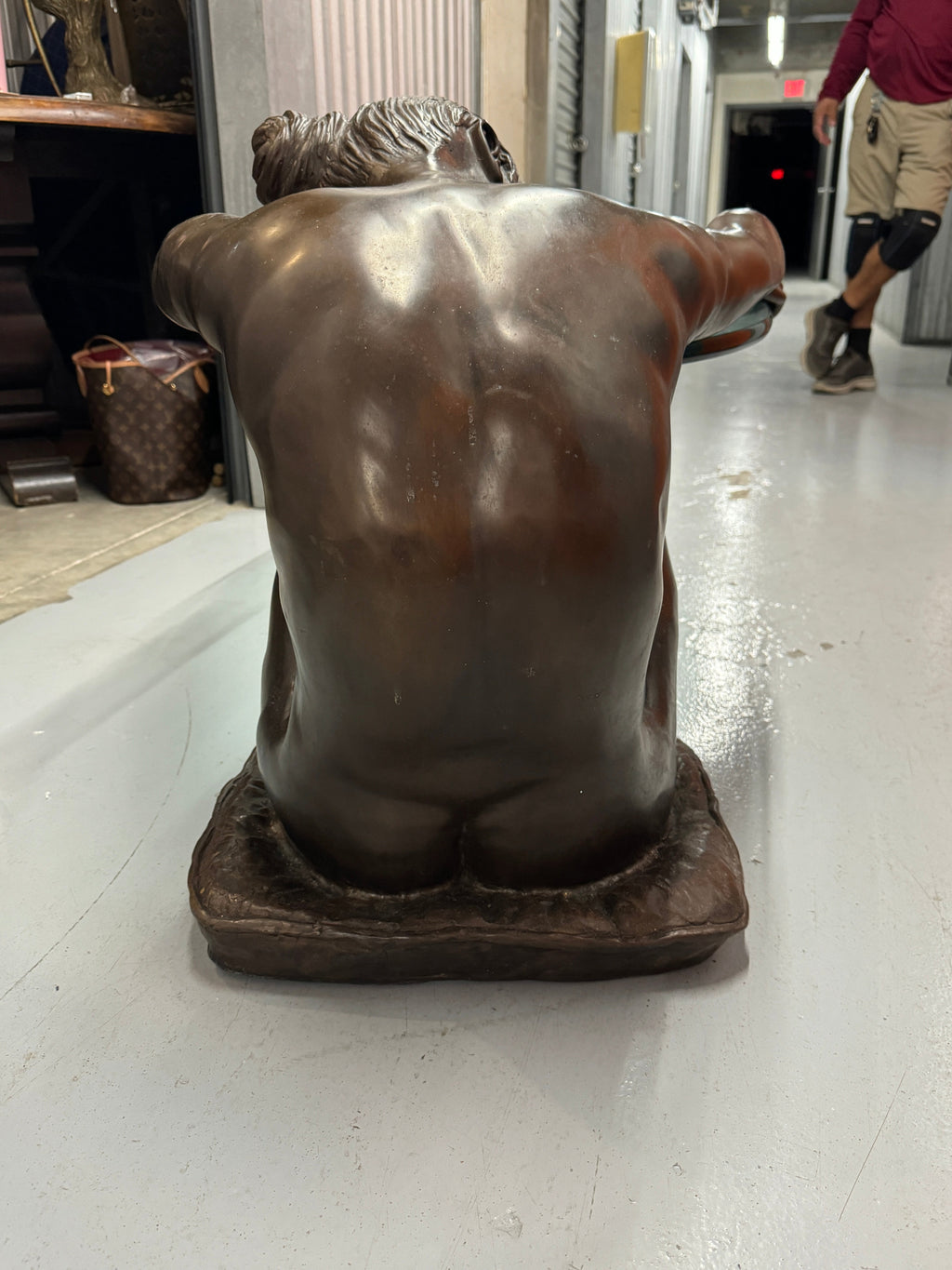 Female Life Sized Bronze Sculptural Coffee Table