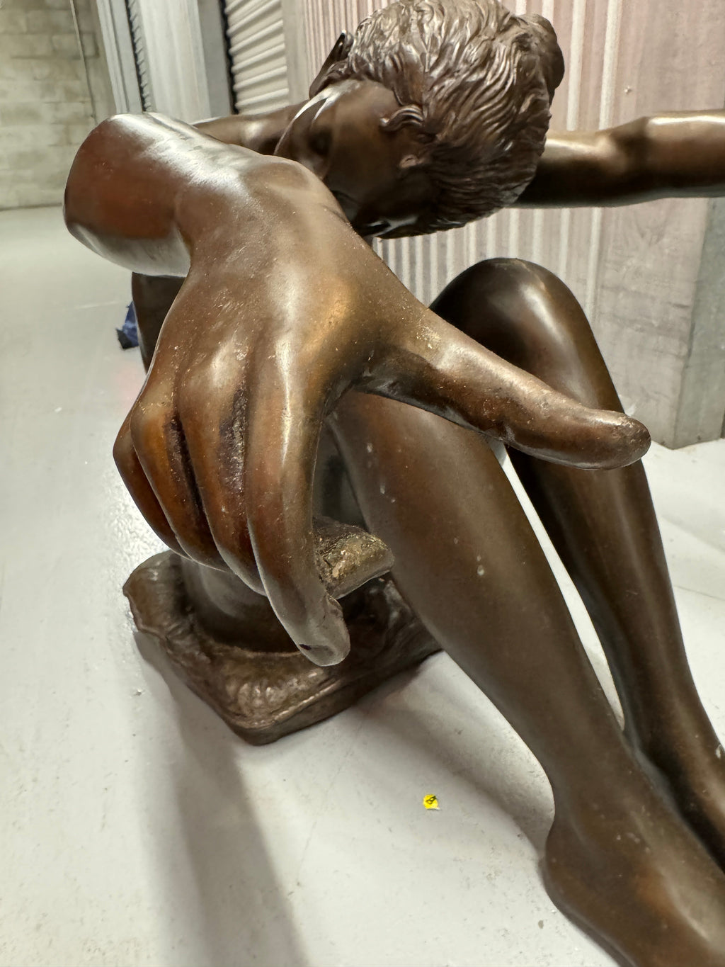 Female Life Sized Bronze Sculptural Coffee Table