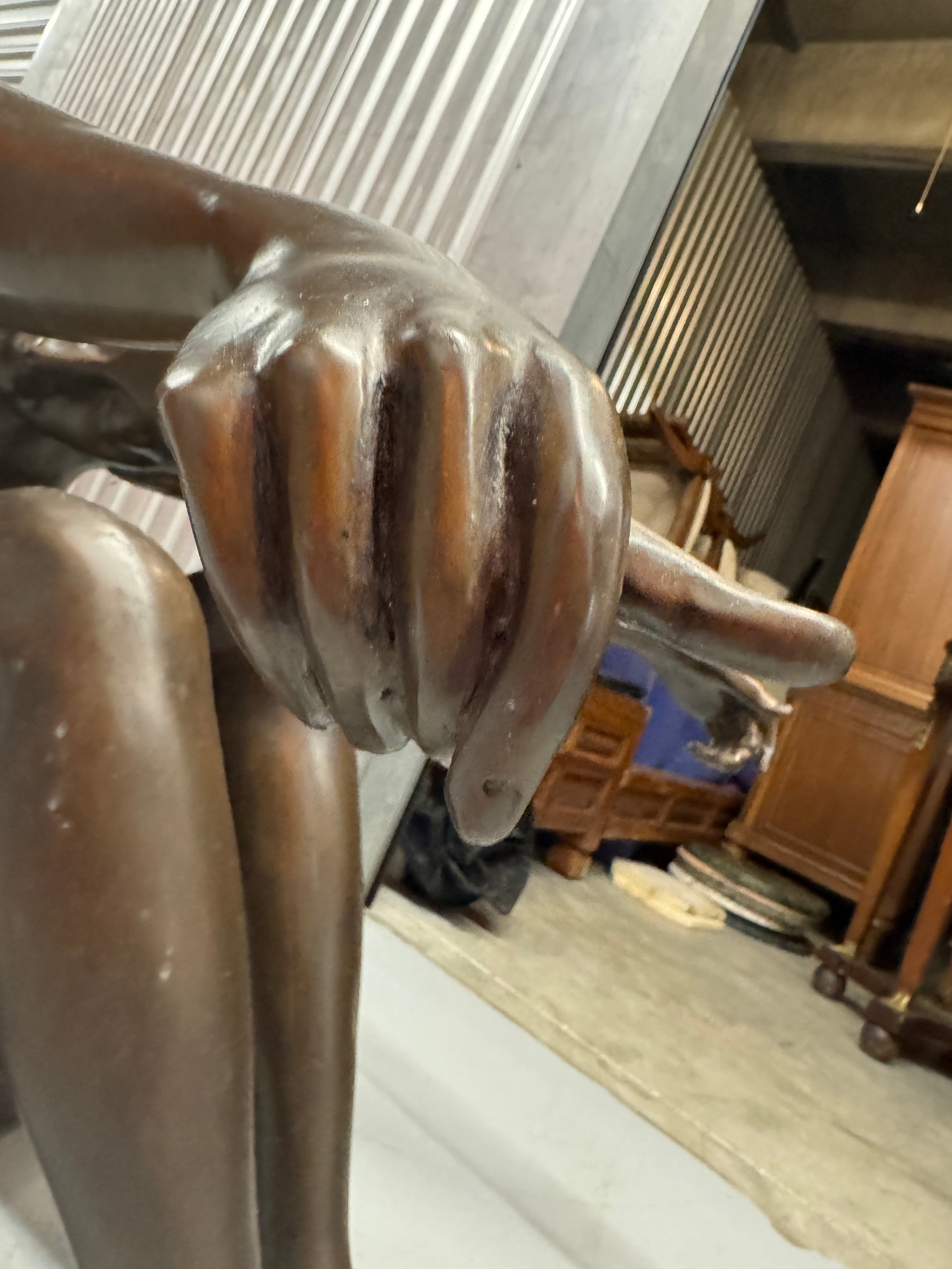 Female Life Sized Bronze Sculptural Coffee Table