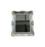 Ornate Silver Mirror - Medium Sized, Can be customized, Hangs horizontally or vertically