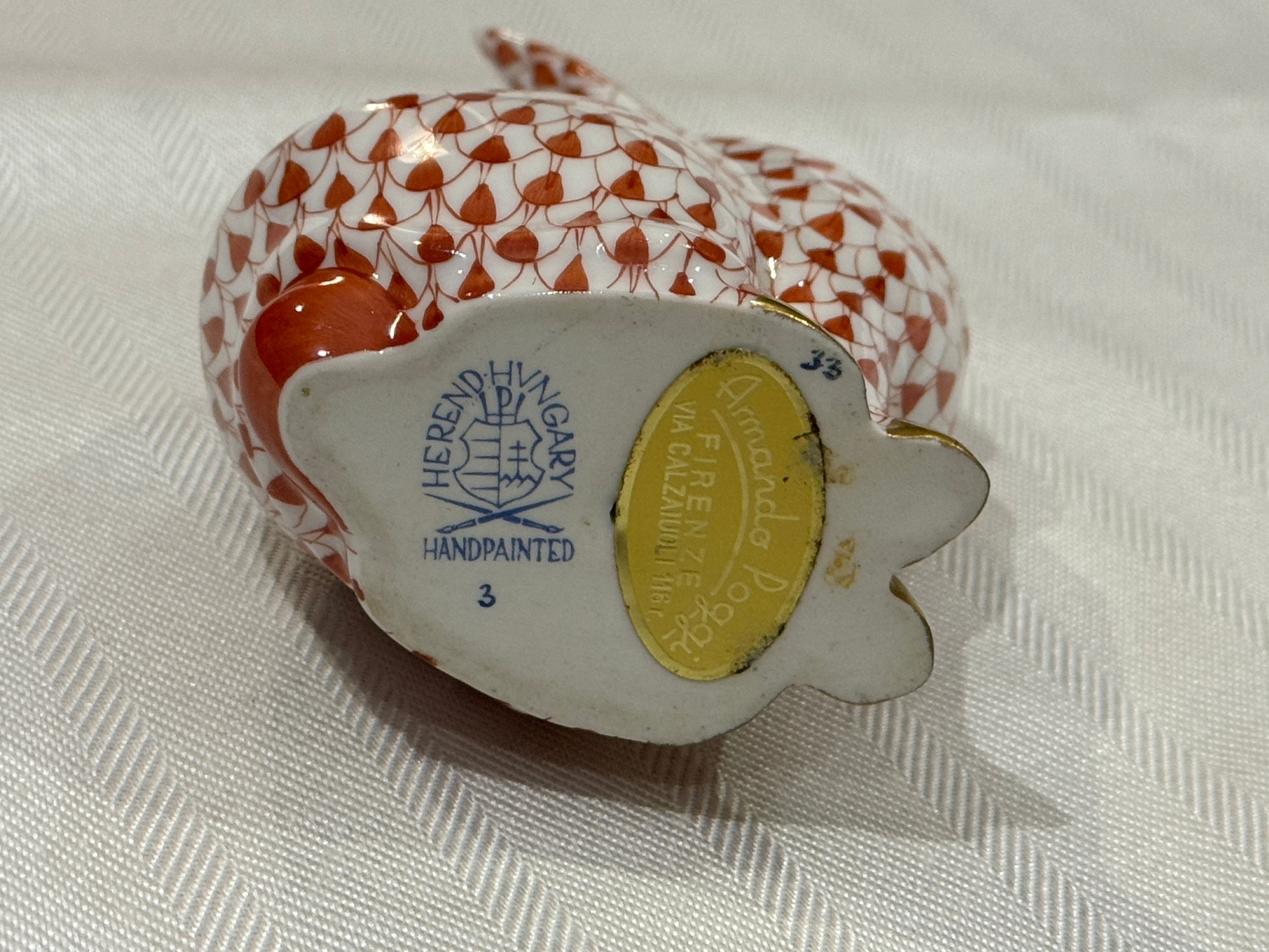 Vintage Herend Bunny Rabbit Hand Painted #3