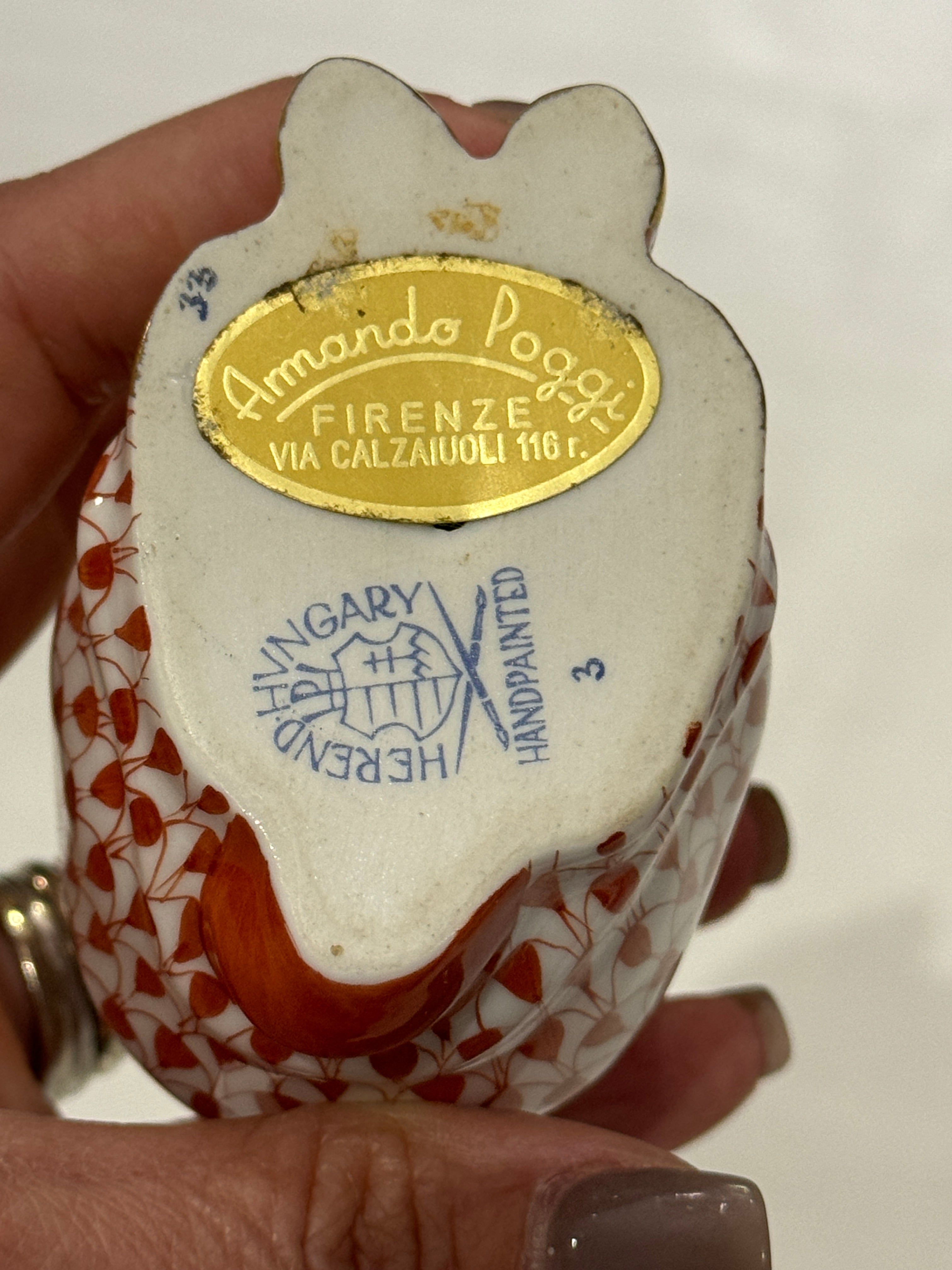 Vintage Herend Bunny Rabbit Hand Painted #3