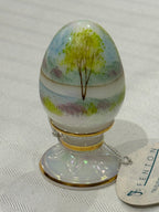 Fenton Iridescent Hand Painted Easter Egg