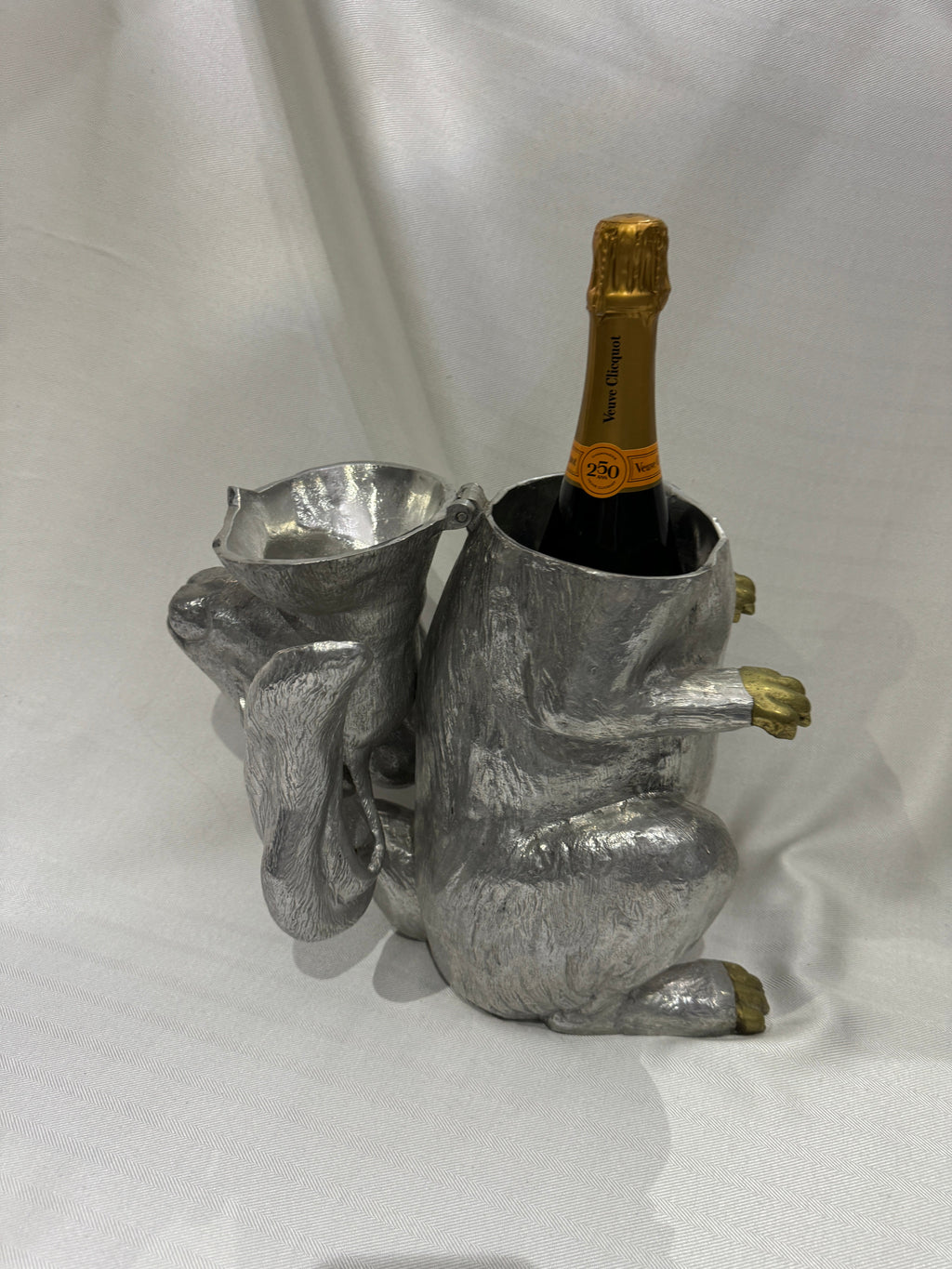 Vintage Rabbit Ice Bucket & Wine Cooler by Arthur Court, 1986