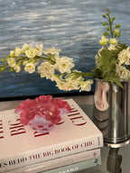 Vintage Fenton Cranberry Coin Dot Ruffle Edge Candy Dish Bowl