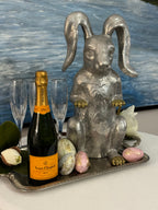 Vintage Rabbit Ice Bucket & Wine Cooler by Arthur Court, 1986
